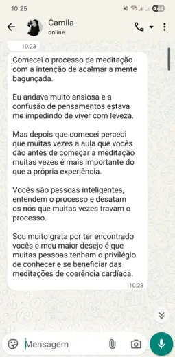 Depoimento de Camila