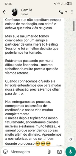 Depoimento de Camila (relato empresarial)