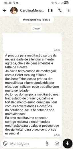 Depoimento de Carolina