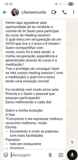 Depoimento de Lilian